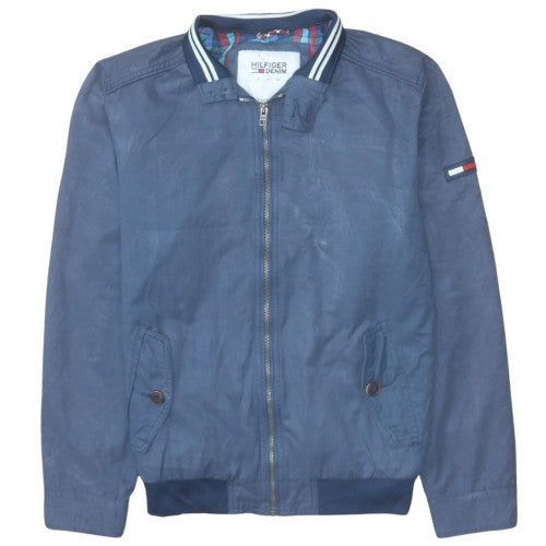 Tommy Hilfiger Denim Men's Blue Bomber Jacket Size M Cotton Blend