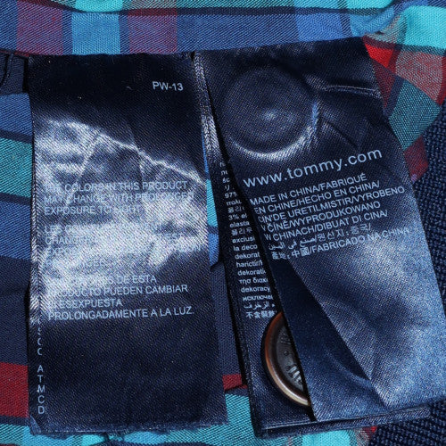 Tommy Hilfiger Denim Men's Blue Bomber Jacket Size M Cotton Blend