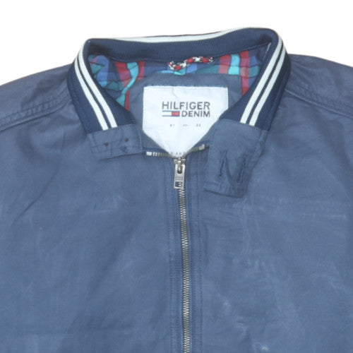 Tommy Hilfiger Denim Men's Blue Bomber Jacket Size M Cotton Blend