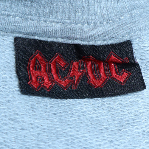 AC/DC Women's Grey Sequin Logo Pullover Sweatshirt UK 14