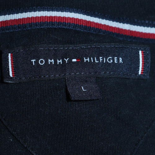 Tommy Hilfiger Men's Black V-Neck Cotton T-Shirt Size L