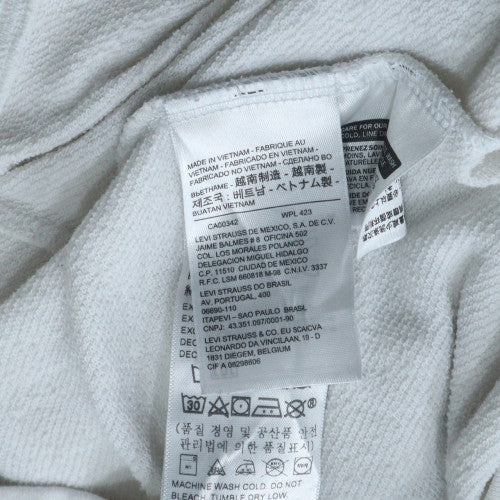 Levi's Women's White Pullover Hoodie Medium Logo Cotton Blend