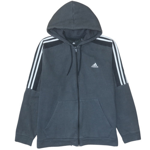 Adidas Mens Grey XL Full Zip Hoodie Fleece Sportswear