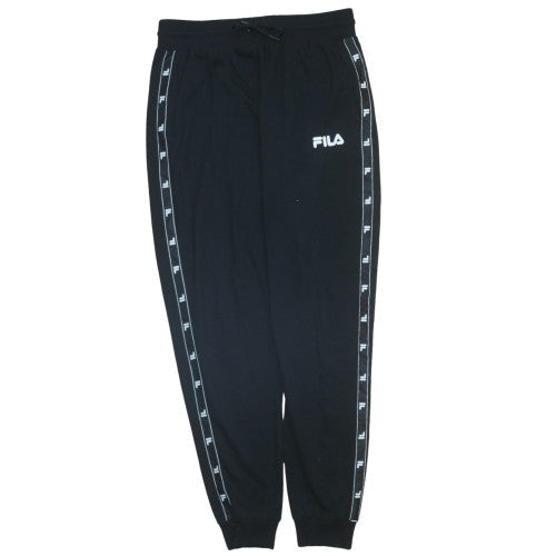 FILA Mens Black XL Jogger Sweatpants with Logo Tape Detail