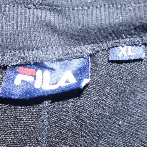 FILA Mens Black XL Jogger Sweatpants with Logo Tape Detail