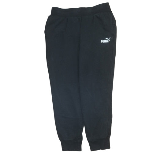 Puma Womens Black Fleece Jogger Trousers Size M
