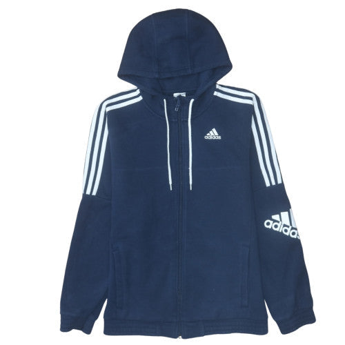 Adidas Men's Blue Full Zip Hoodie S Sports Fleece Jacket