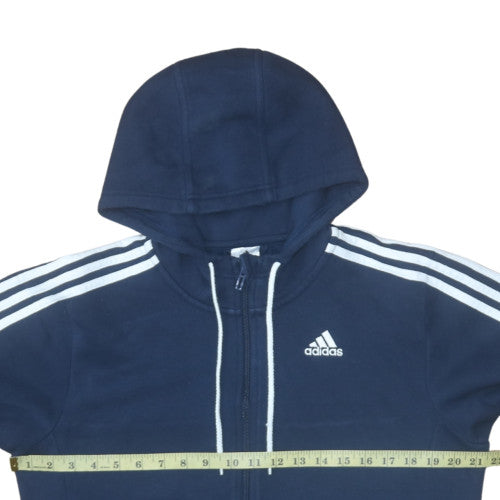 Adidas Men's Blue Full Zip Hoodie S Sports Fleece Jacket