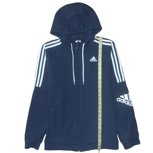 Adidas Men's Blue Full Zip Hoodie S Sports Fleece Jacket