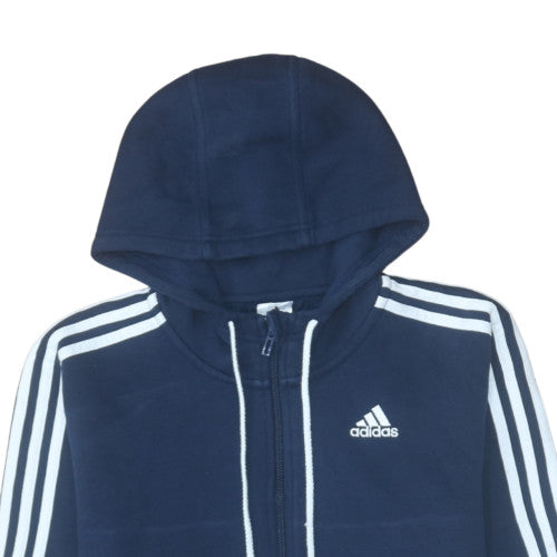 Adidas Men's Blue Full Zip Hoodie S Sports Fleece Jacket