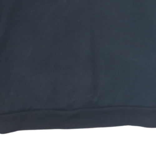 Adidas Womens Black Crew Neck Pullover Sweatshirt Size 8 Classic Logo