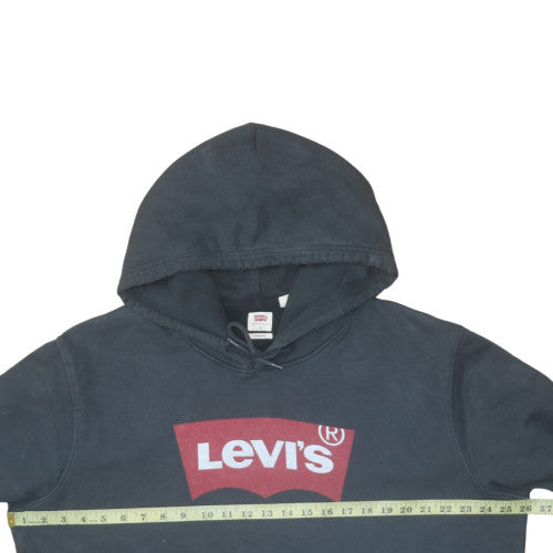 Levi's Men's Blue XL Pullover Hoodie with Logo Graphic Print