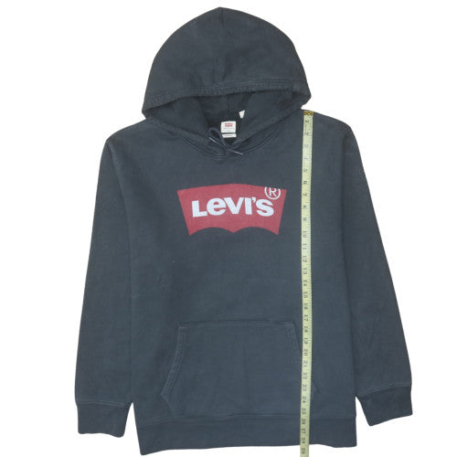 Levi's Men's Blue XL Pullover Hoodie with Logo Graphic Print