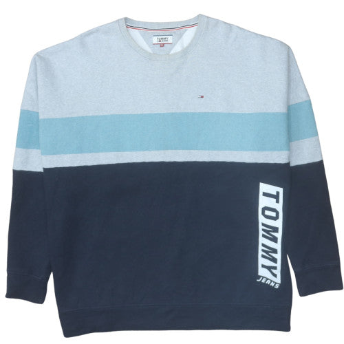 Tommy Jeans Men's Blue 2XL Crew Neck Pullover Sweatshirt