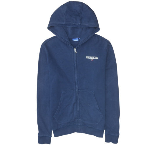 Napapijri Men's Blue Full Zip Hoodie M Regular Fit Logo