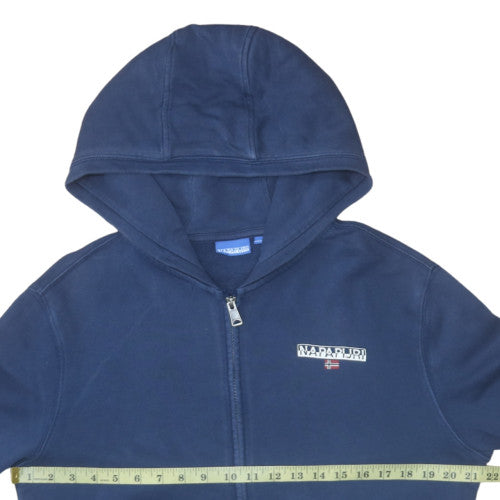 Napapijri Men's Blue Full Zip Hoodie M Regular Fit Logo