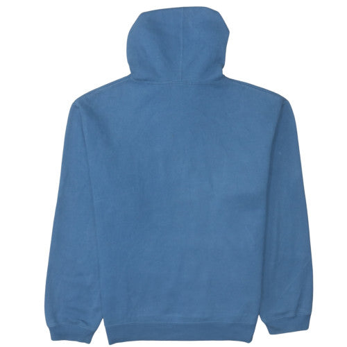 GAP Men's Blue Pullover Hoodie Medium Embroidered Logo Fleece