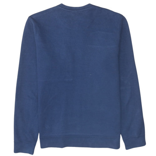 Nike Men's Blue Pullover Sweatshirt L Crew Neck Zip Pocket Sports Style
