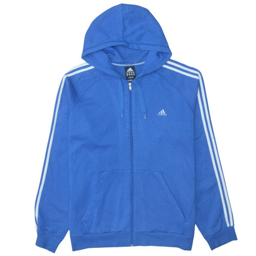 Adidas Men's Blue 2XL Full Zip Hoodie Sweatshirt Sportswear