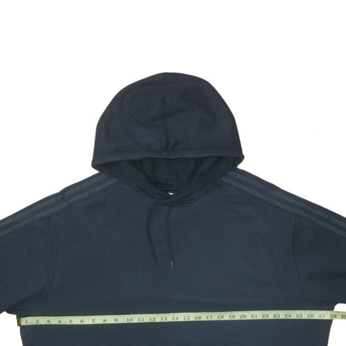 Adidas Men’s Navy Hoodie XL Pullover Hooded Cotton Blend Sweatshirt