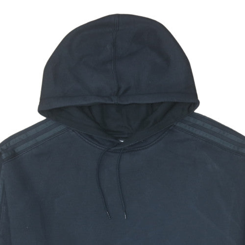Adidas Men’s Navy Hoodie XL Pullover Hooded Cotton Blend Sweatshirt