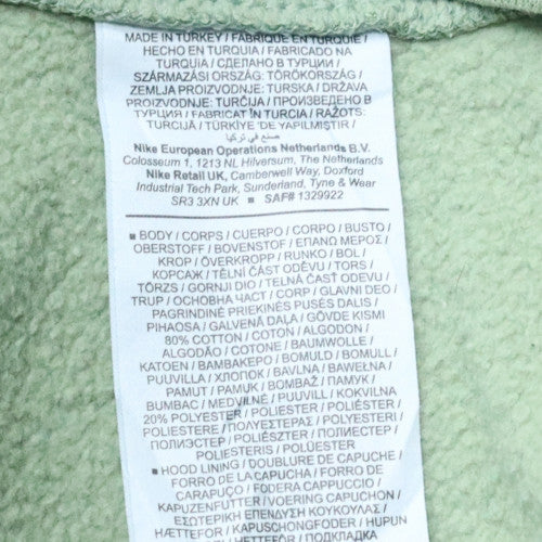 Nike Men's Green Pullover Hoodie Size M Regular Fit Fleece