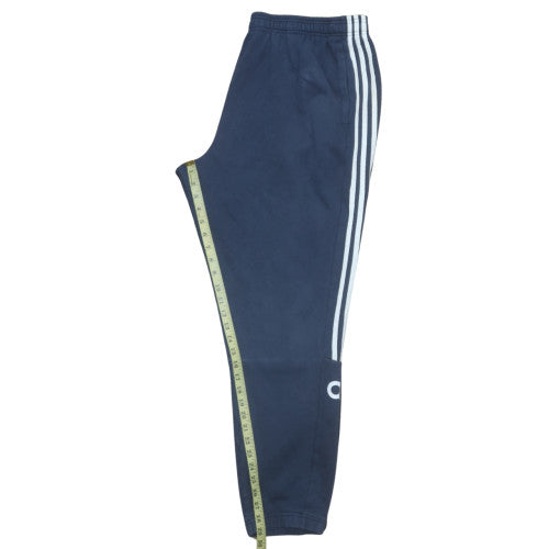 adidas Men's Blue Regular Fit Tapered Sweatpants M