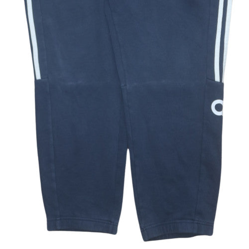 adidas Men's Blue Regular Fit Tapered Sweatpants M