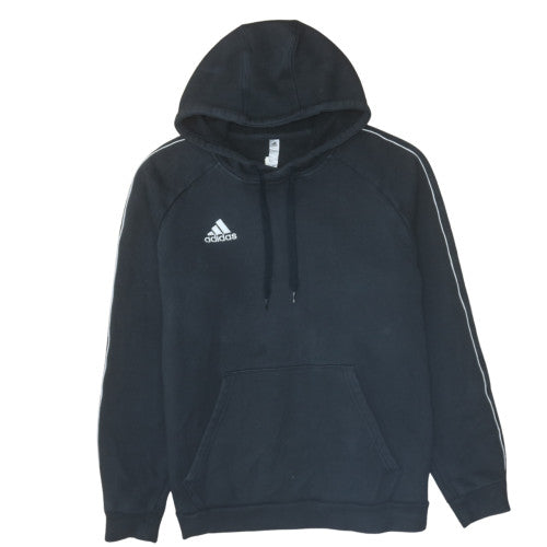 Adidas Mens Black Pullover Hoodie Large Fleece Sportswear