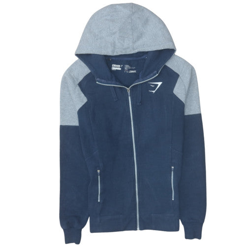 Gymshark Men's Blue Full Zip Hoodie Size S Athletic Fit