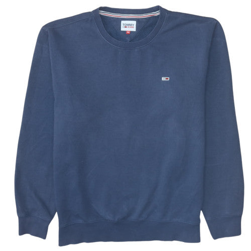 Tommy Jeans Mens Blue 2XL Crew Neck Pullover Sweatshirt