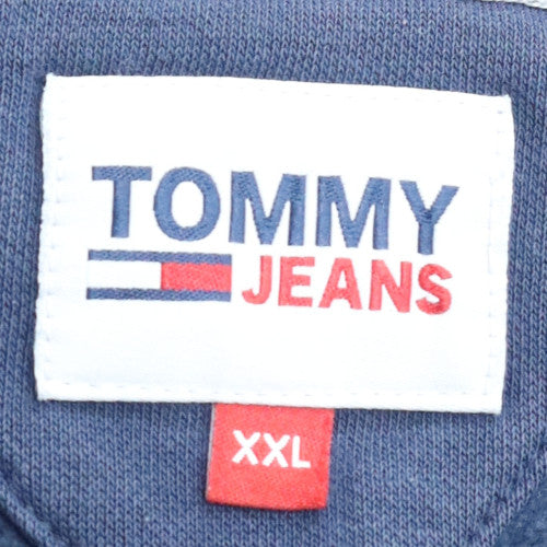 Tommy Jeans Mens Blue 2XL Crew Neck Pullover Sweatshirt