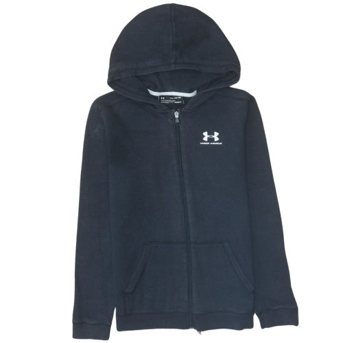 Under Armour Boys Black Full Zip Hoodie YXL 158-170cm ColdGear Fleece