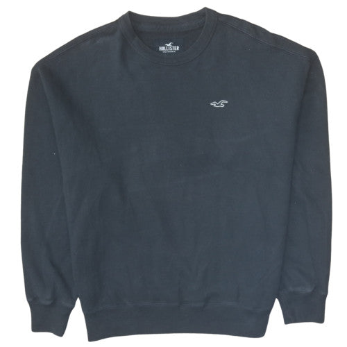 Hollister Men Black L Pullover Crew Neck Sweatshirt