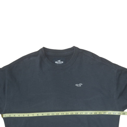Hollister Men Black L Pullover Crew Neck Sweatshirt