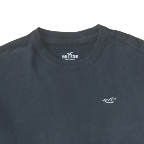 Hollister Men Black L Pullover Crew Neck Sweatshirt