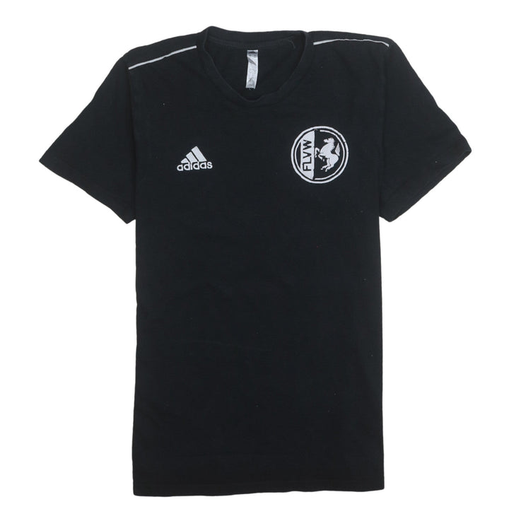 Adidas Men Black Sports T-Shirt M Short Sleeve Crew Neck