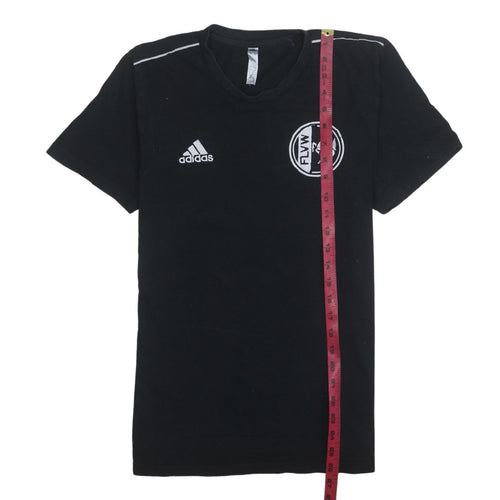 Adidas Men Black Sports T-Shirt M Short Sleeve Crew Neck