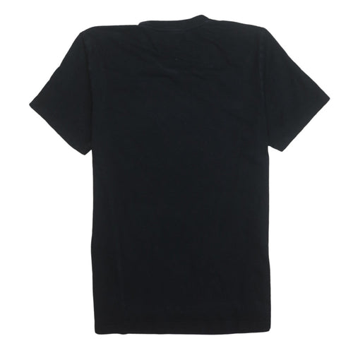 Adidas Men Black Sports T-Shirt M Short Sleeve Crew Neck