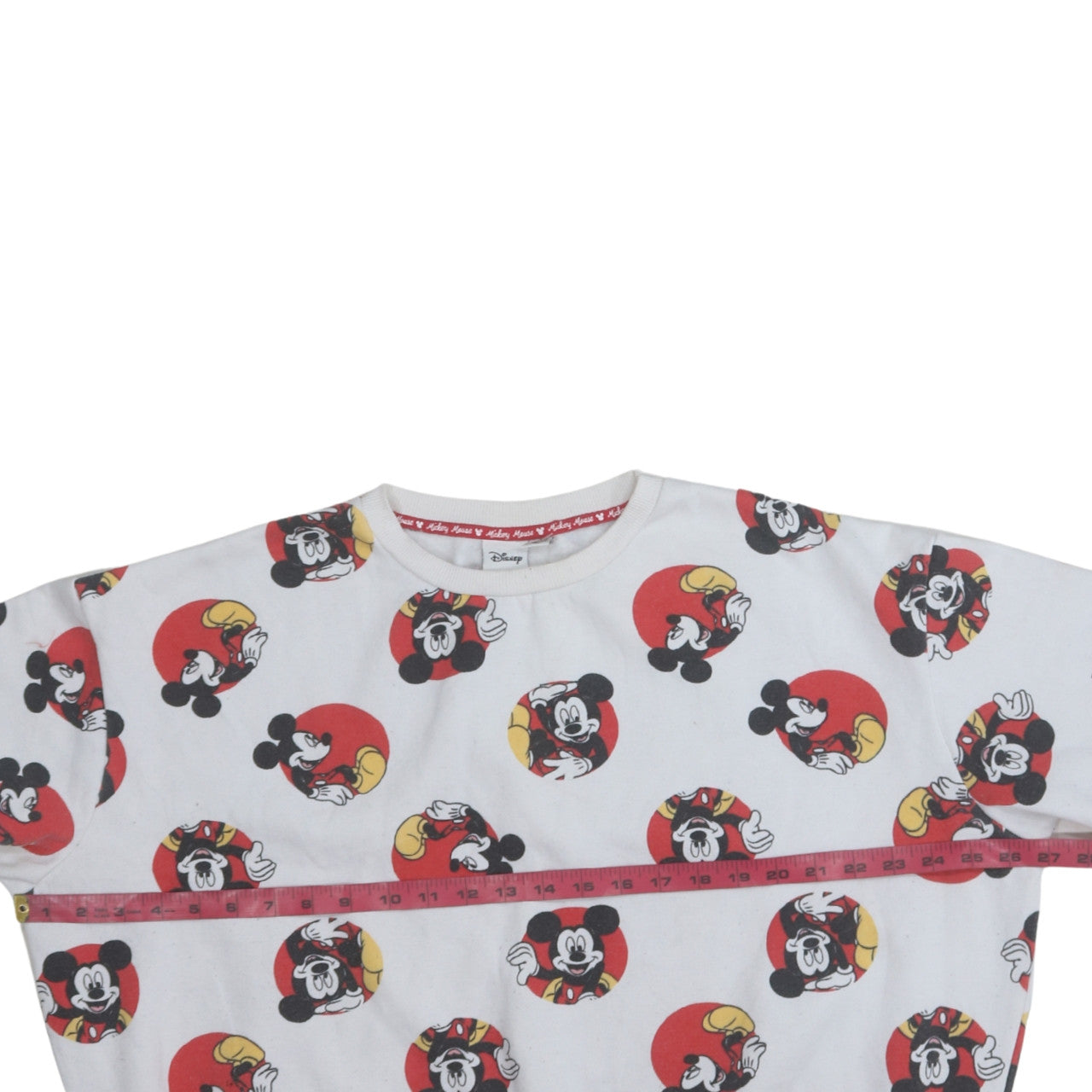 Disney Women White Mickey Mouse Print Sweatshirt Size 14/16