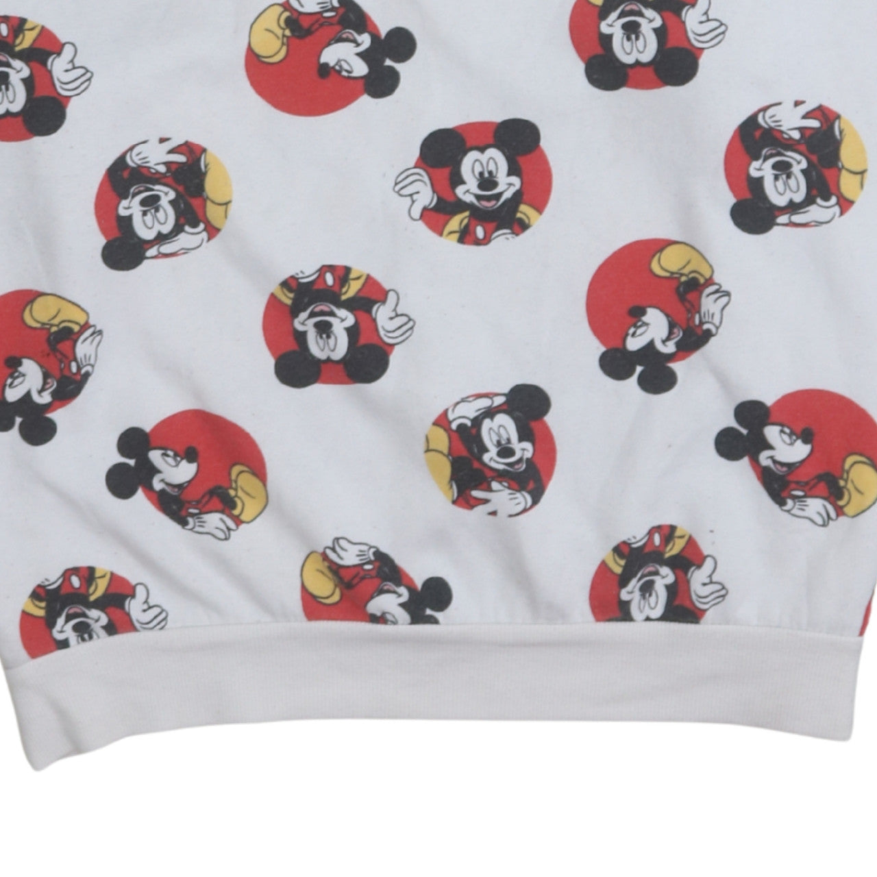 Disney Women White Mickey Mouse Print Sweatshirt Size 14/16