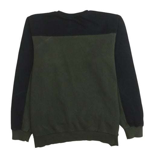 Adidas Men's Green Black Logo Pullover Sweatshirt Size L