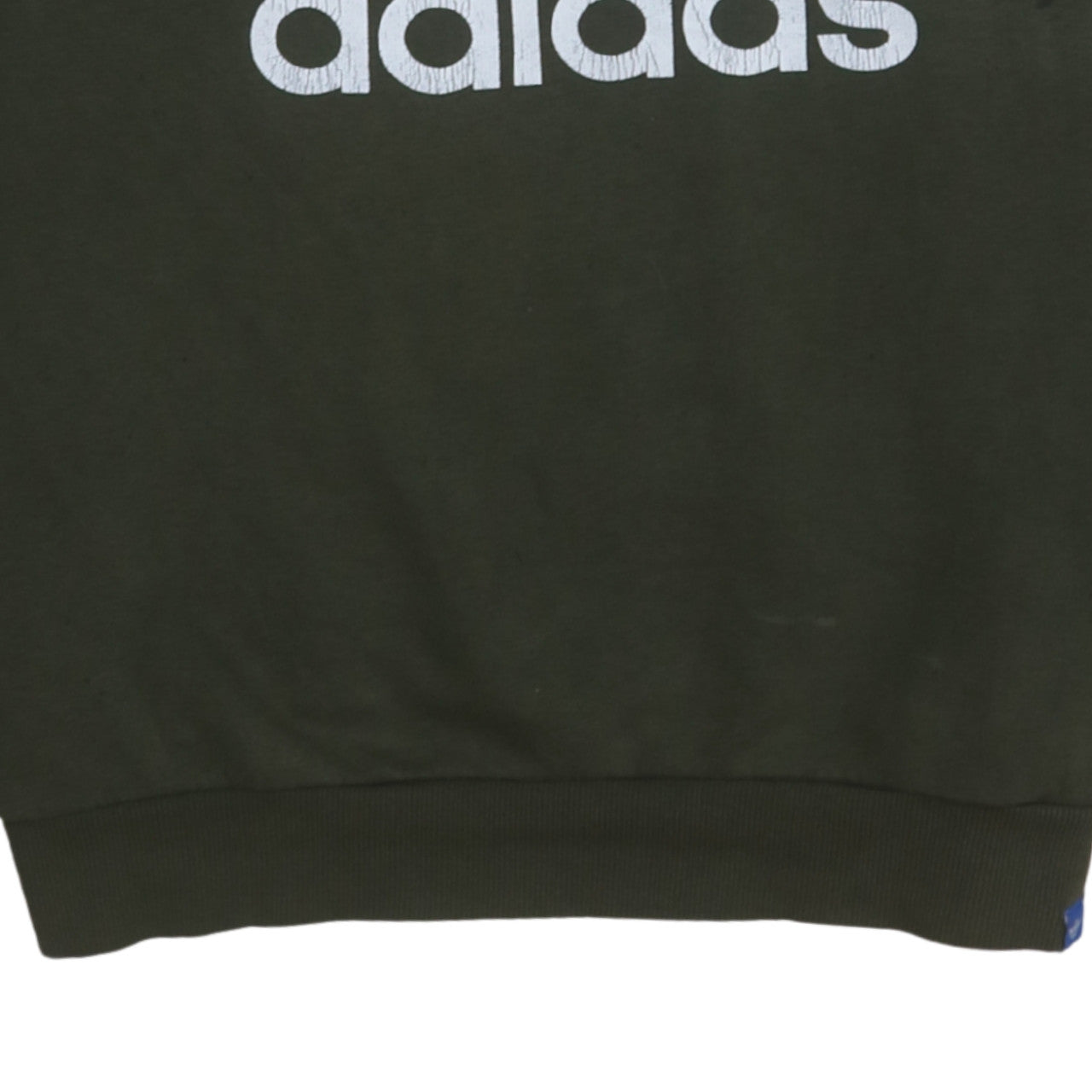 Adidas Men's Green Black Logo Pullover Sweatshirt Size L