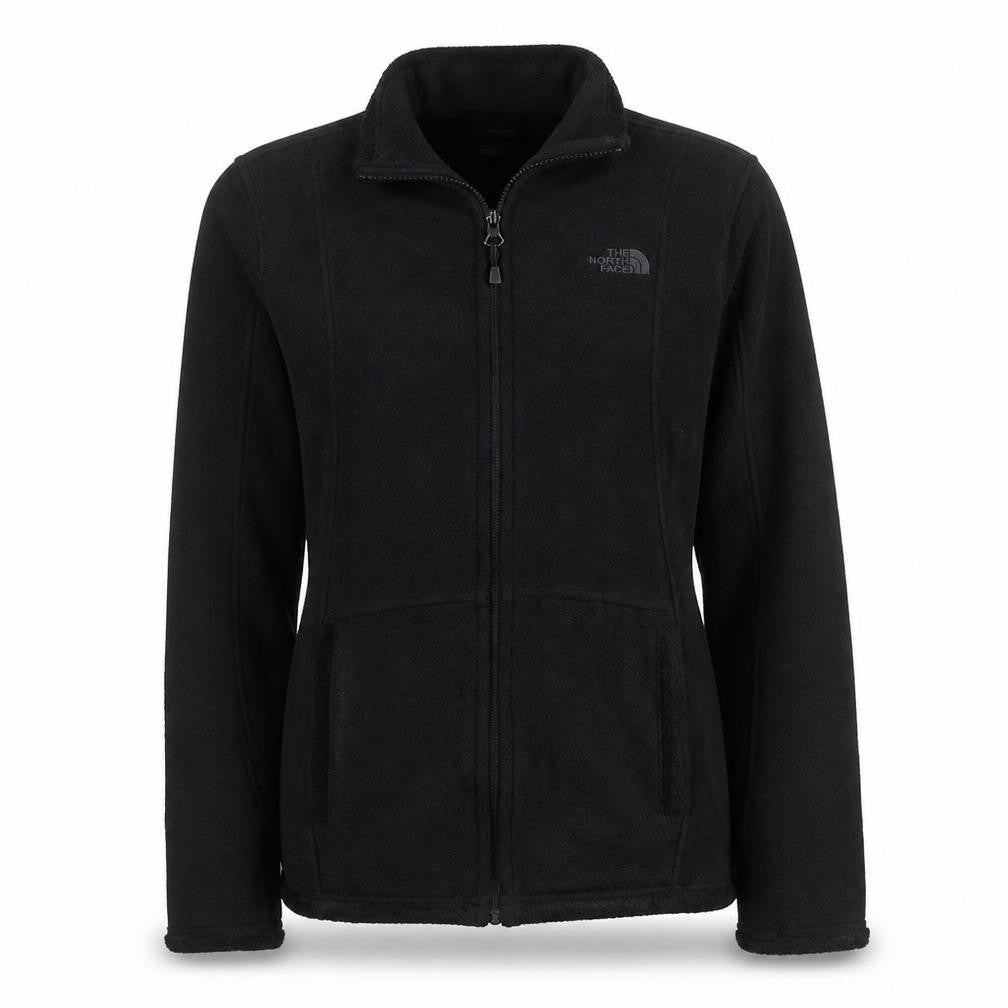 Front view of The North Face Women's Black Fleece Full Zip Jacket, size M