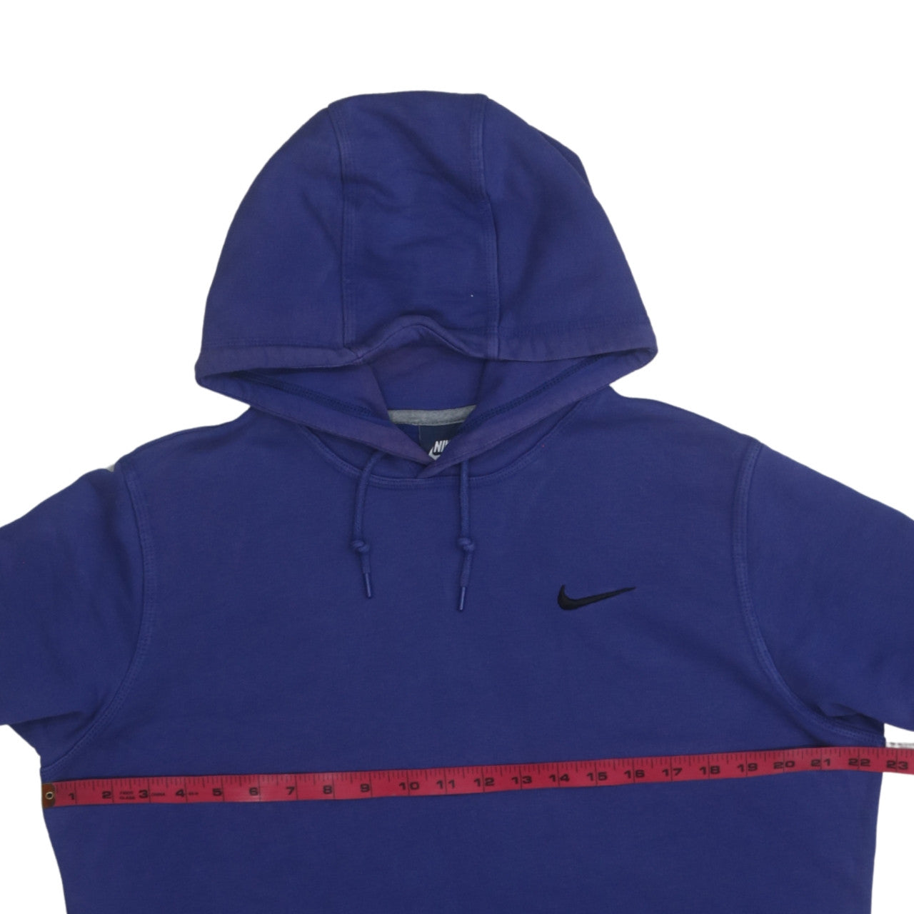 Nike Women Blue Pullover Hoodie Medium Hooded Logo Sweatshirt