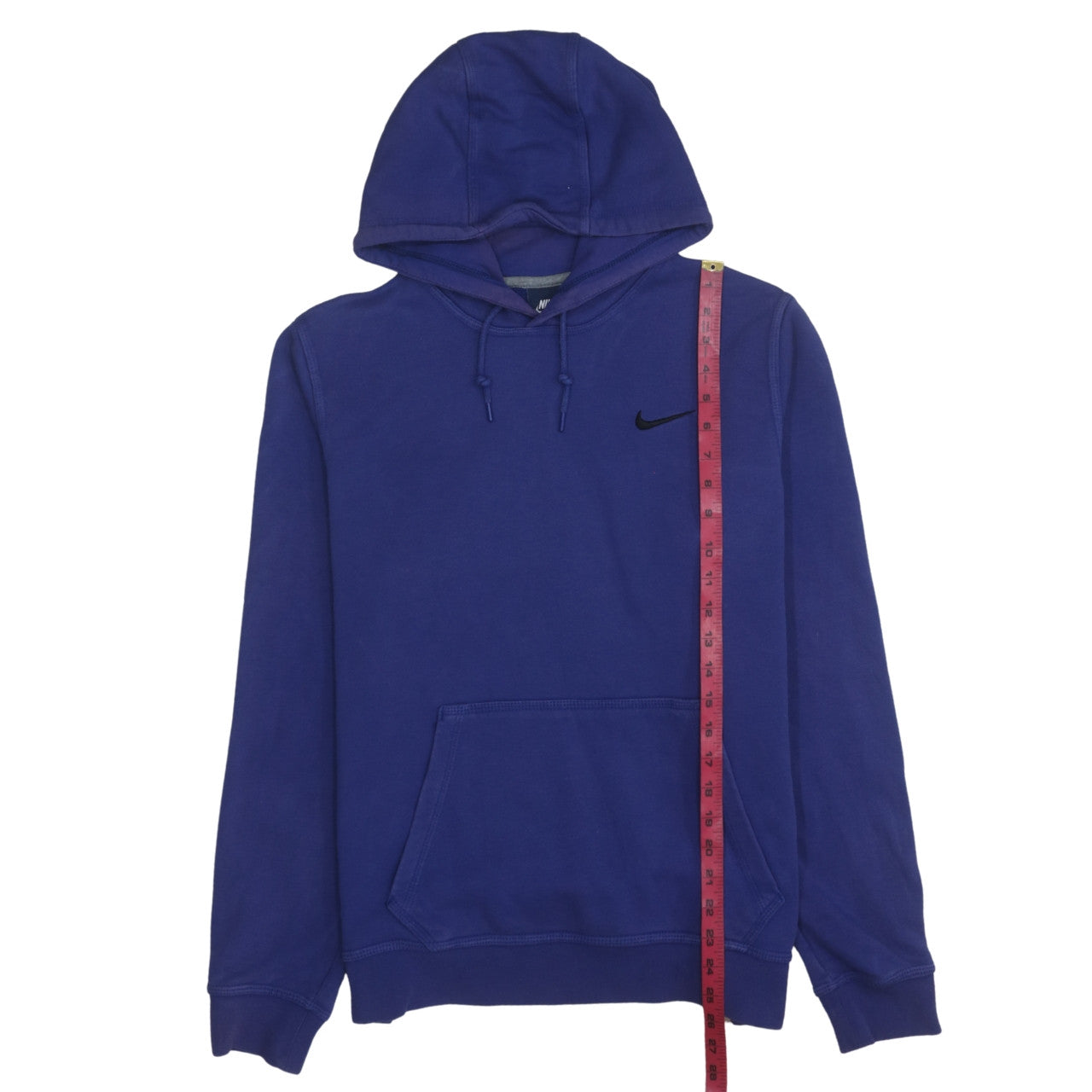 Nike Women Blue Pullover Hoodie Medium Hooded Logo Sweatshirt