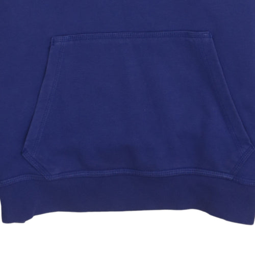 Nike Women Blue Pullover Hoodie Medium Hooded Logo Sweatshirt