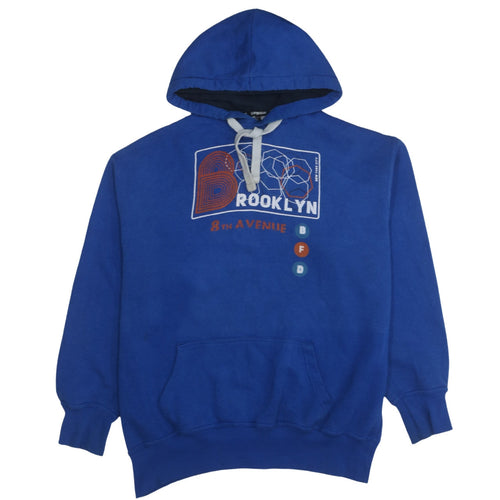 Cargo Quay Mens Blue Brooklyn Graphic Pullover Hoodie XXL