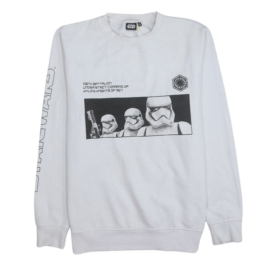 Primark Star Wars Men's White L Pullover Sweatshirt Stormtrooper Graphic