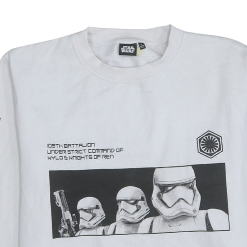Primark Star Wars Men's White L Pullover Sweatshirt Stormtrooper Graphic